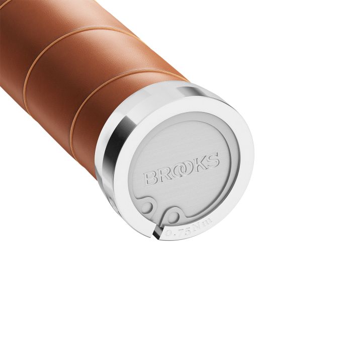 Brooks schlanke Ledergriffe (100+130 mm) – Honig