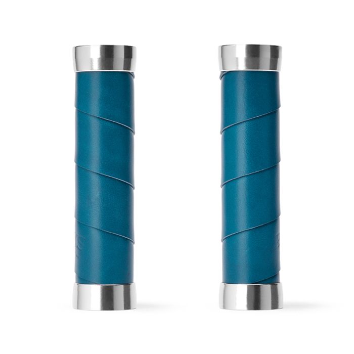 Brooks schlanke Ledergriffe (130+130 mm) – Blaugrün
