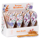 Nectar Meadows florale Haarbürste aus 100 % Bambus