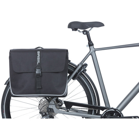 Basil Doppelte Fahrradtasche Forte Mik 35 Liter 15 x 38 x 30 cm – Schwarz