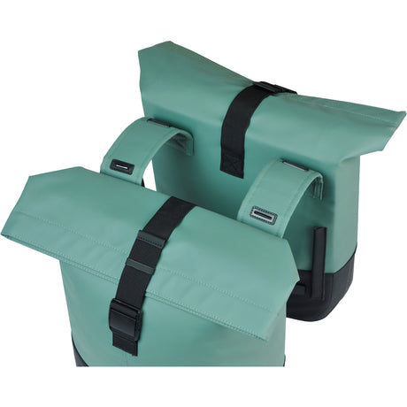 Basil Doppelte Fahrradtasche Cove 28-32l 14 x 29 x 36 cm - Grün Schwarz