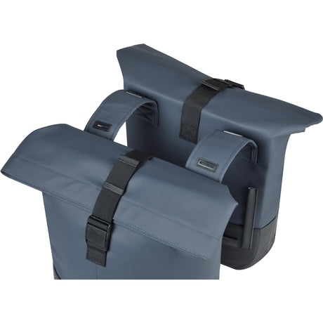 Basil Doppelte Fahrradtasche Cove 28-32l 14 x 29 x 36 cm - Blau Schwarz