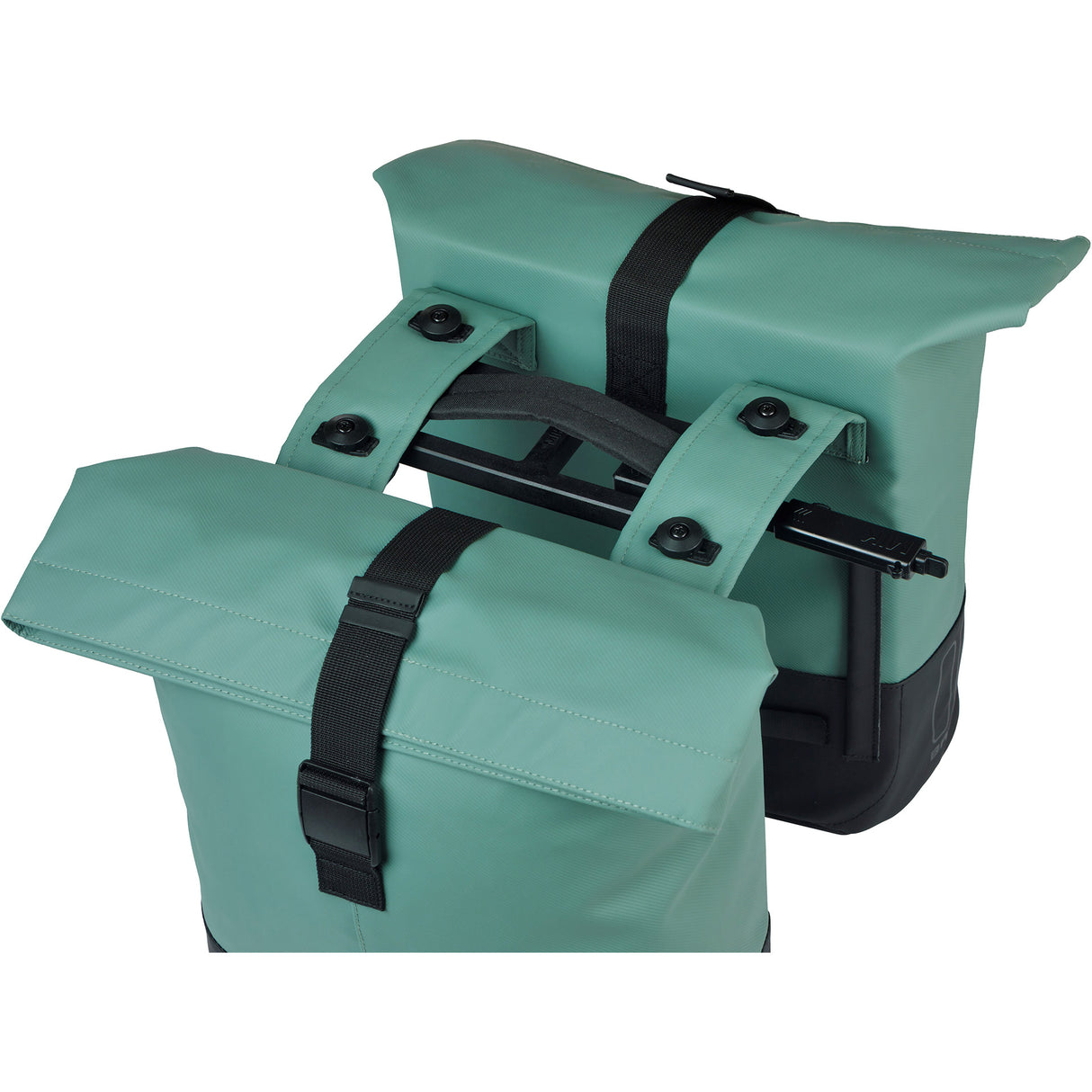 Basil Doppeltasche Cove Mik 2.0. Twin Bags Cove 28-32l Mik Green Black