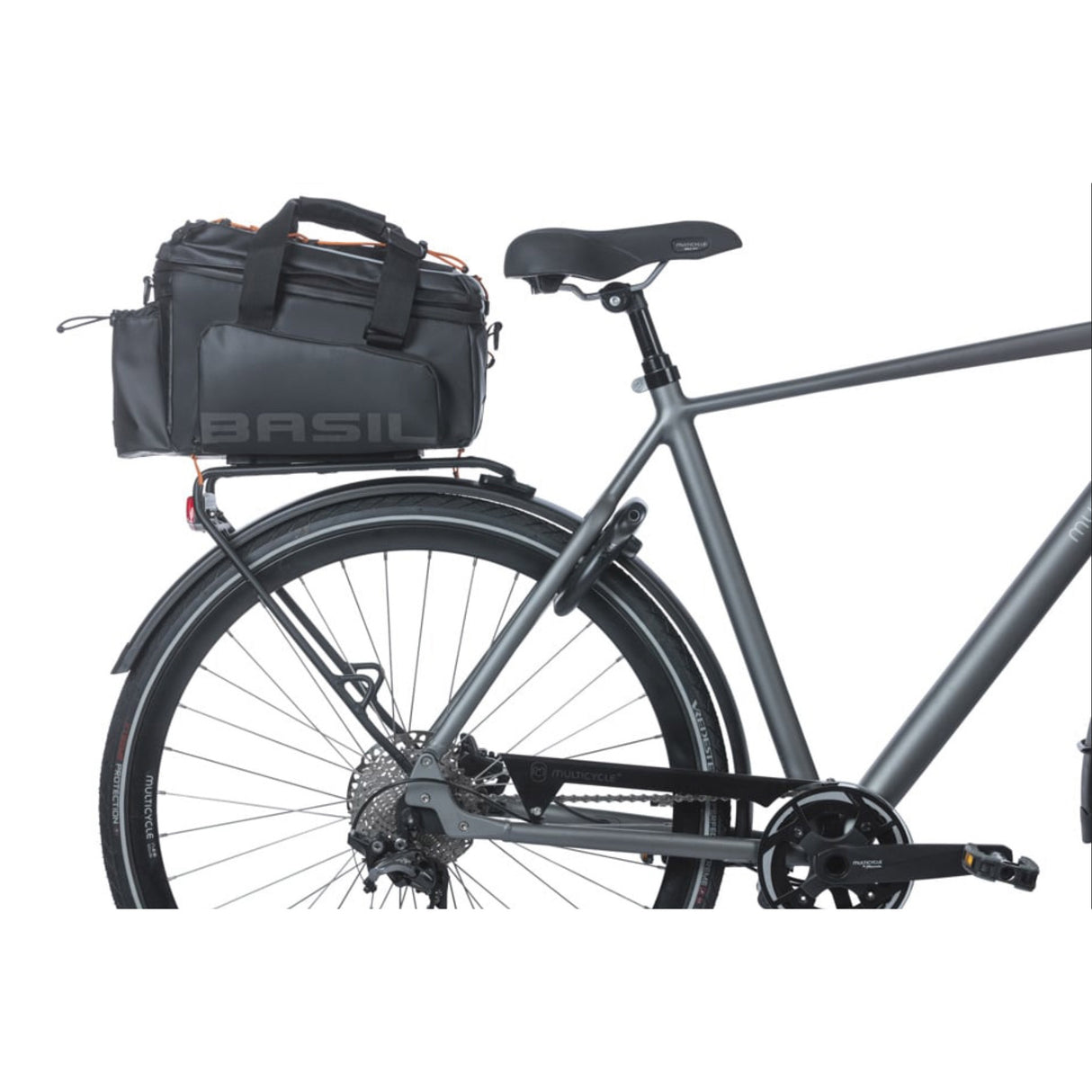 Basil gepackte Tasche Miles XL Pro Kofferraumtasche Miles XL Pro Mik 2.0 Schwarz Orange