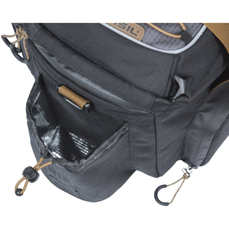Basil gepackte Tasche Miles XL Pro Kofferraumtasche Miles XL Pro Mik 2.0 Schwarzer Schiefer