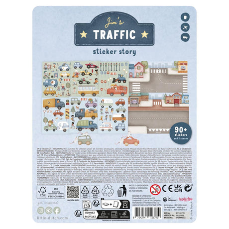 Little dutch stickervellen jim's verkeer