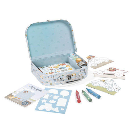 Little dutch knutselkoffer jim vehicles - creatief speelgoed - cadeautip