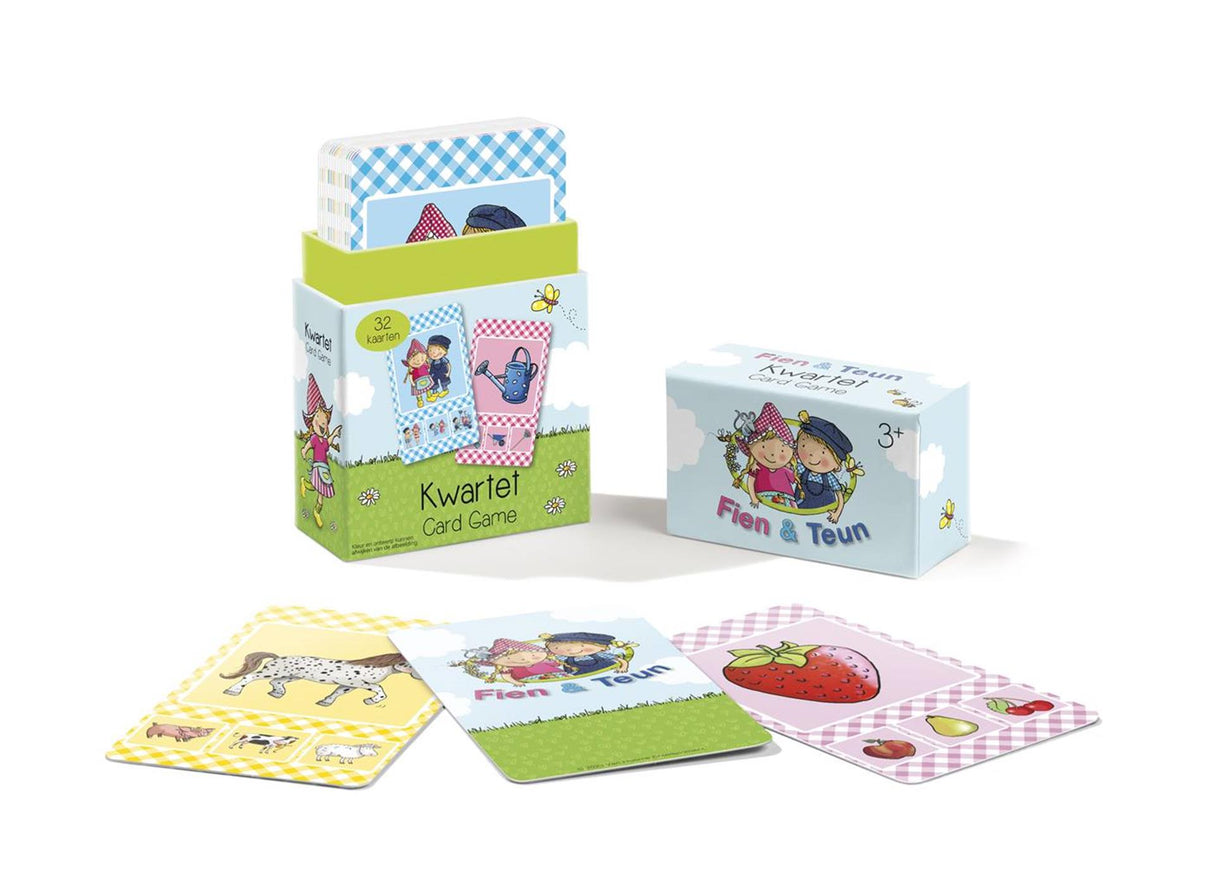 Bambolino fien teun quartet – Bauernhof-Thema, Lernspiel-Geschenktipp – 32 Karten, 8 Quartette – ab 3 Jahren – Spielzeug