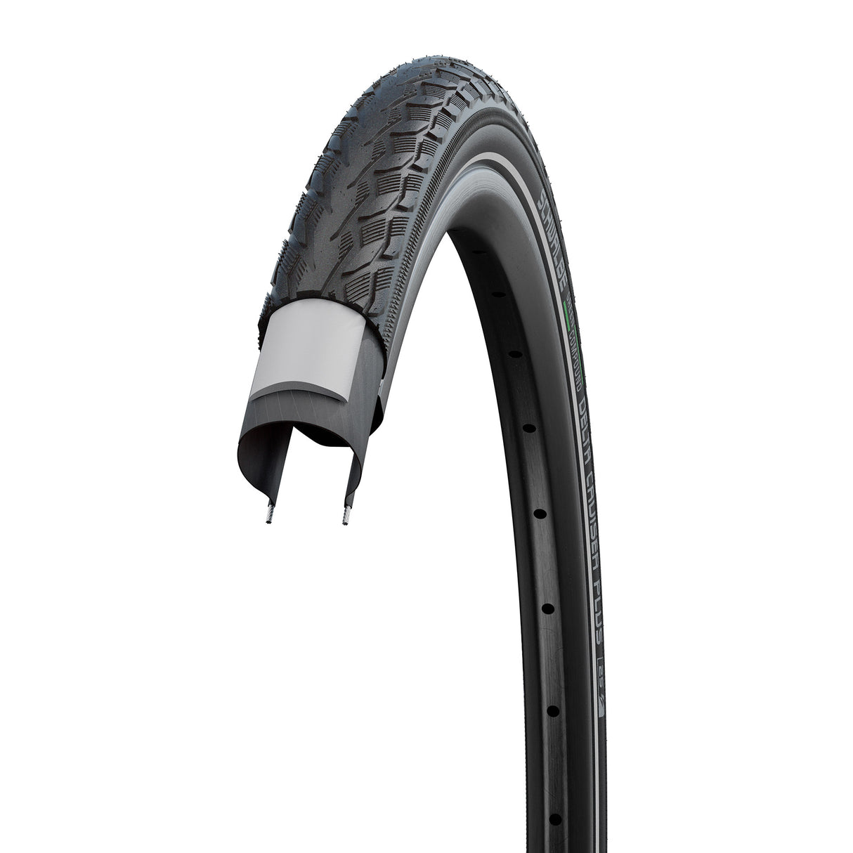 Schwalbe Tire Schwalbe Cruiser plus Punctureguard 26 x 1 3 8 37-590 mm schwarz mit Reflexion