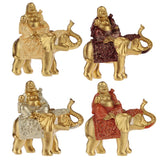 Sitzender glitzernder Elefant, chinesischer lachender Buddha