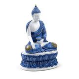 Weißer blauer thailändischer Buddha-Lotus