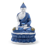 Weißer blauer thailändischer Buddha-Lotus