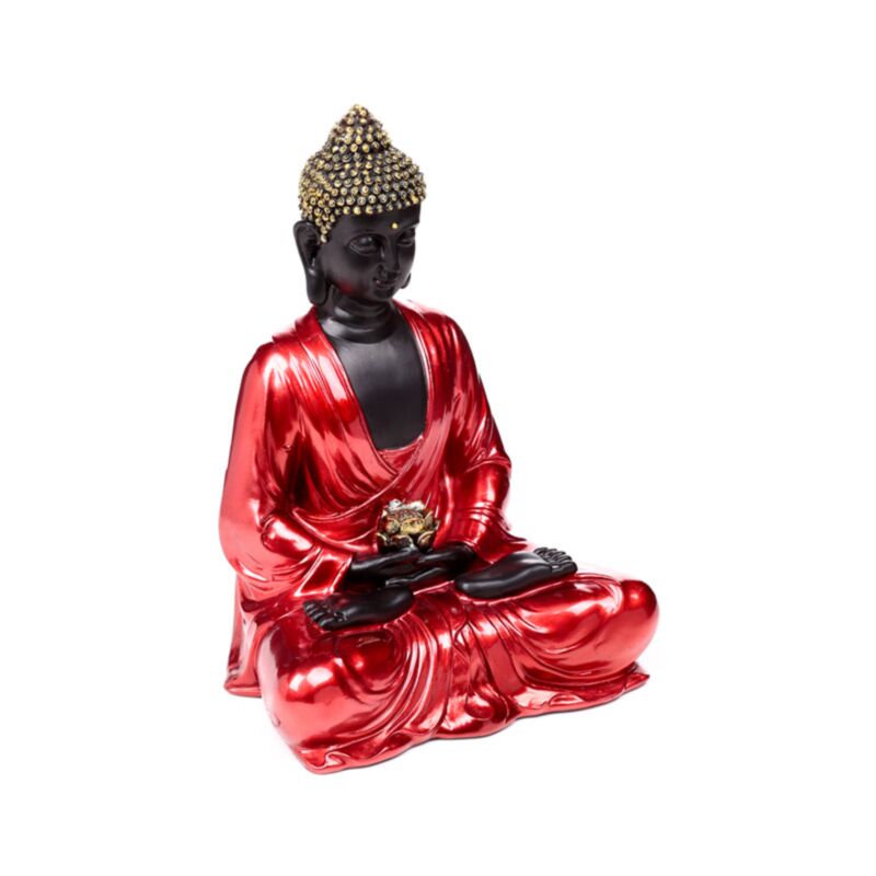 Rot-schwarzgoldene thailändische Buddha-Kontemplation