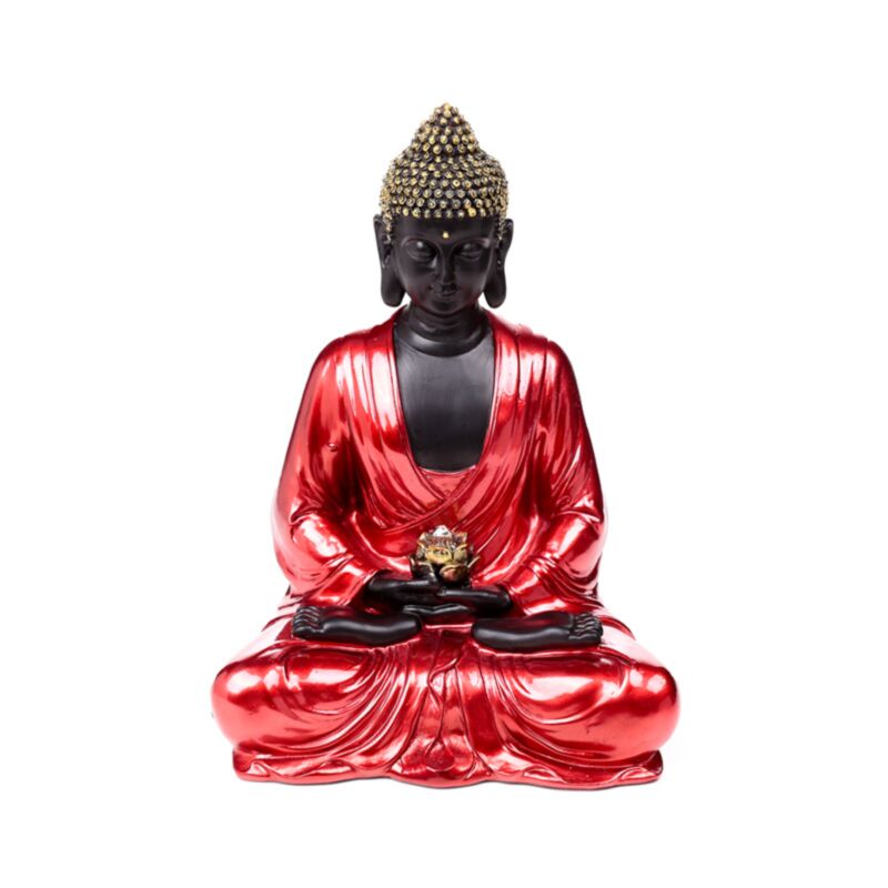 Rot-schwarzgoldene thailändische Buddha-Kontemplation