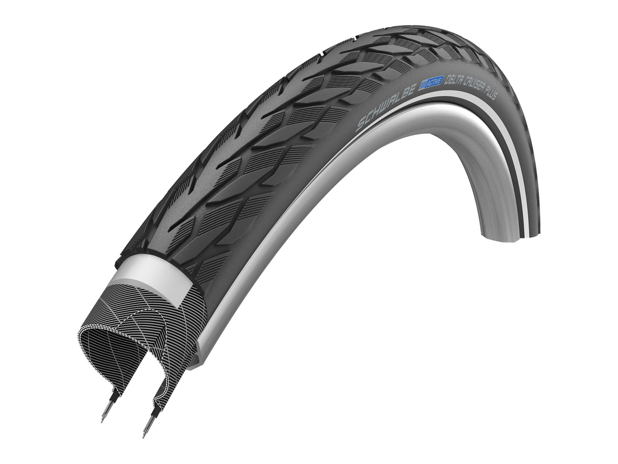 Schwalbe Delta Cruiser Plus Punctureguard 28 x 1,75 47-622mm - nero con riflesso