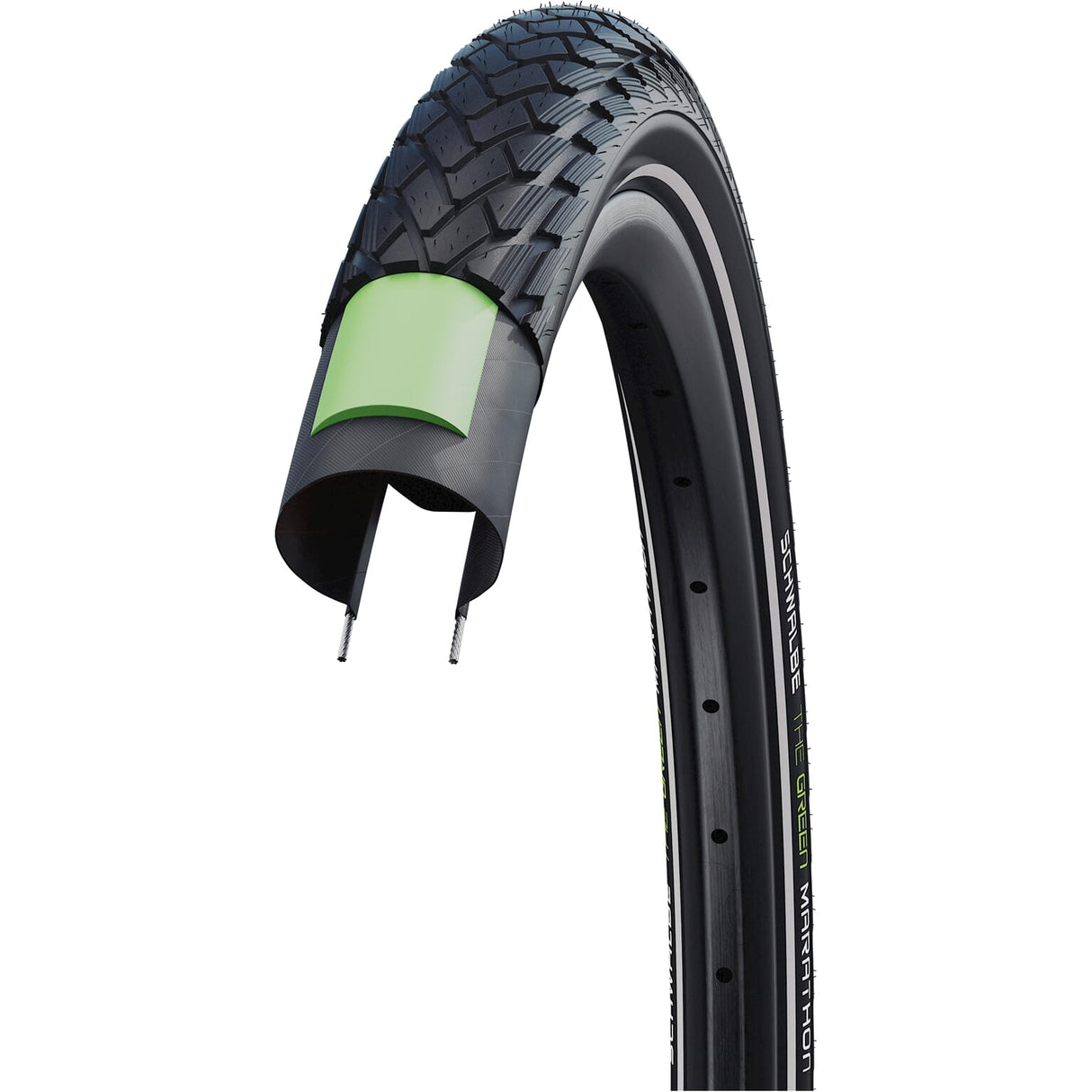 Schwalbe Marathon Zelena straža 55-622 (28x2.15) Črni refleks