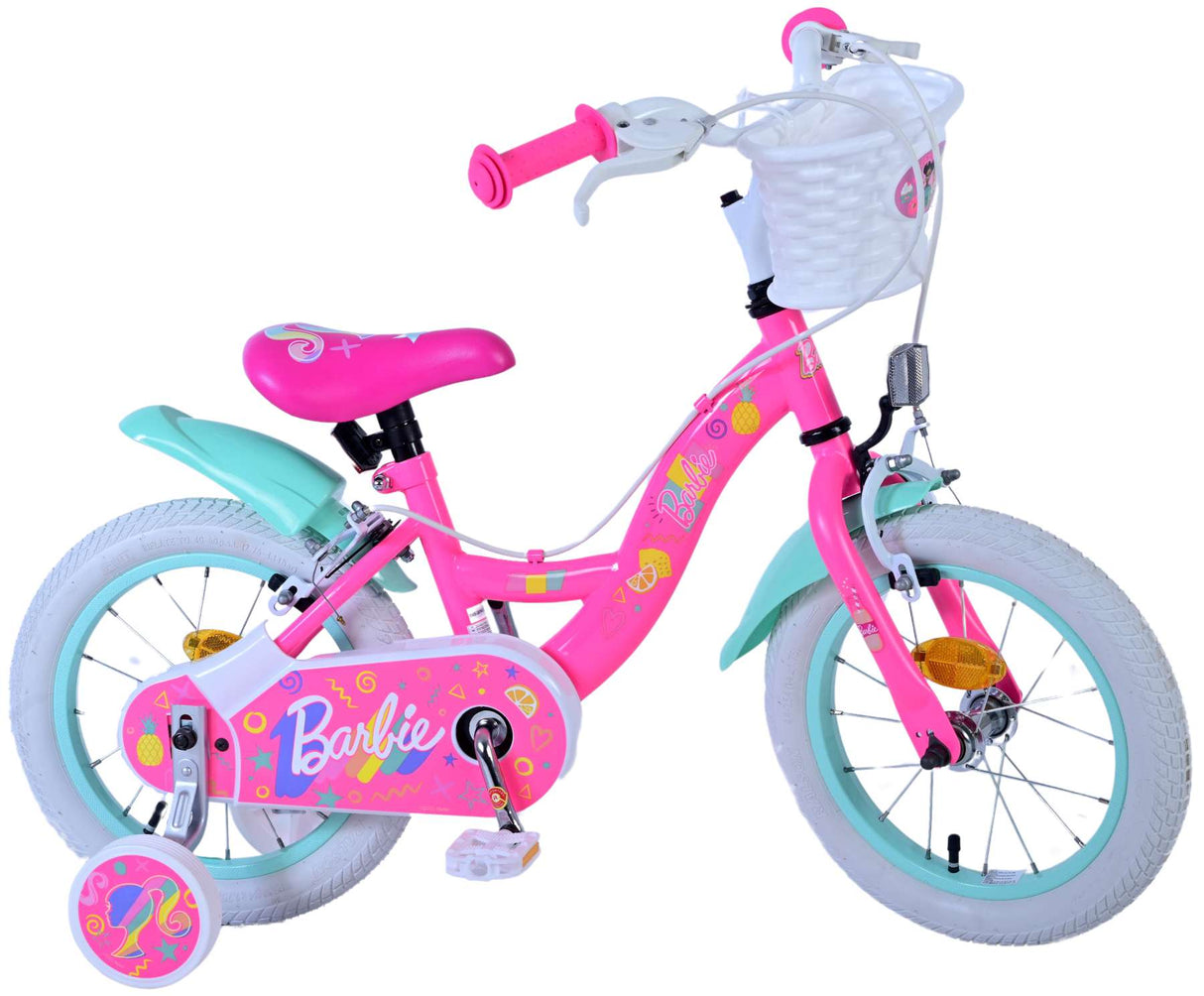 Barbie Children's Bike Girls de 14 pulgadas Pink dos frenos de mano