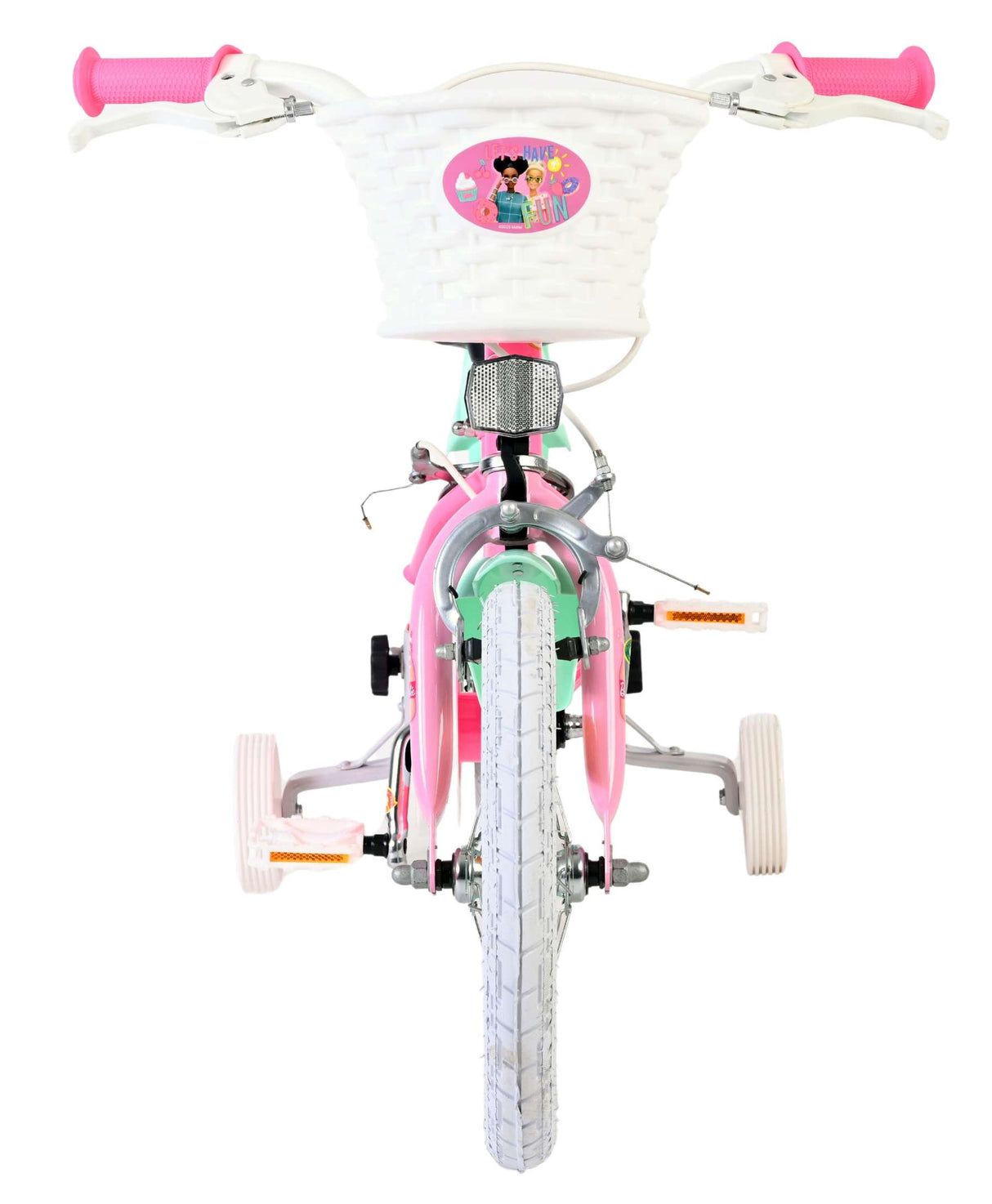 Barbie Kinderfahrrad – Mädchen – 14 Zoll – Pink – zwei Handbremsen