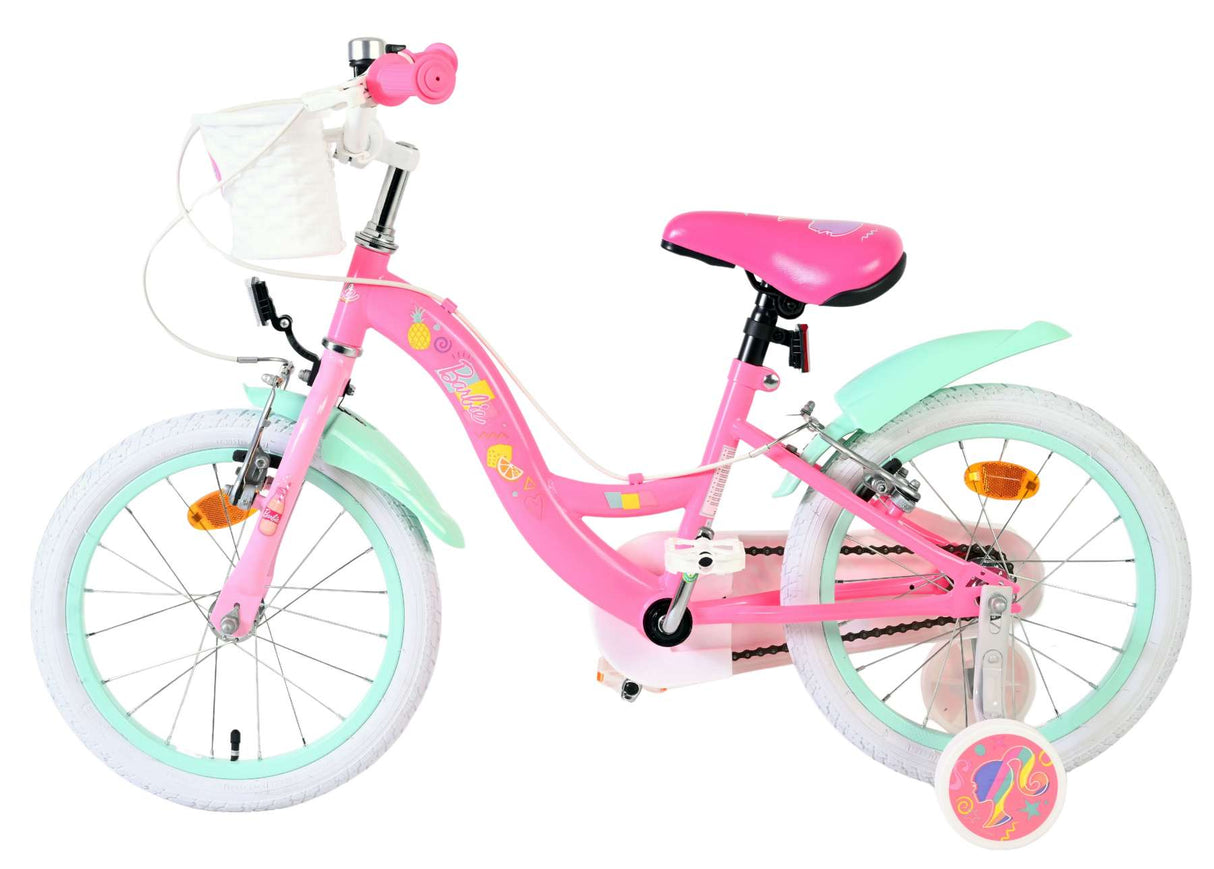 Barbie Kinderfahrrad – Mädchen – 16 Zoll – Pink – zwei Handbremsen