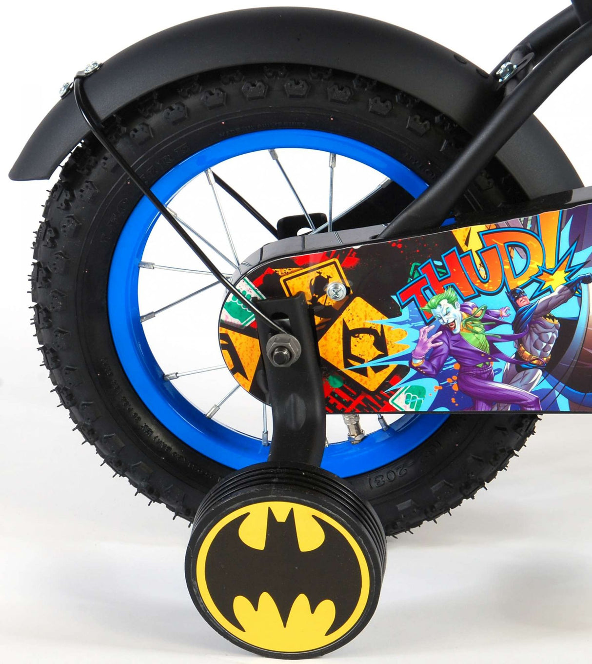 Barnas sykkel 12 Batman - Black Yellow