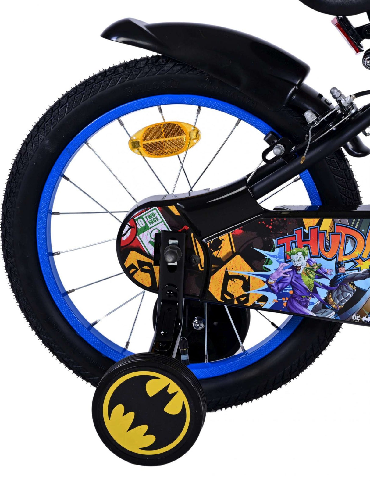 Batman Children's Bike Boys 16 palcové černé dva ruční brzdy