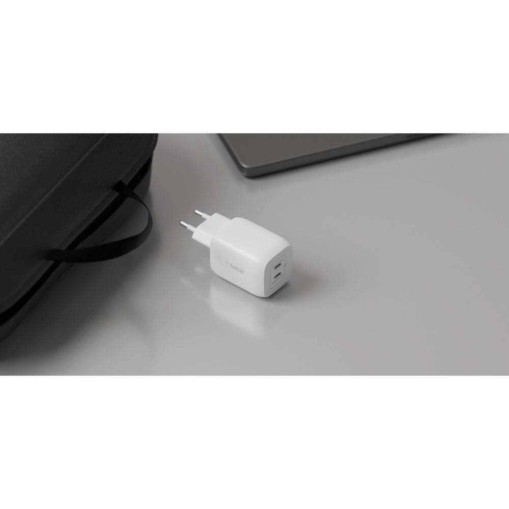 Belkin Boostcharge 2-Poort USB-C Gan-Wallader mit P.