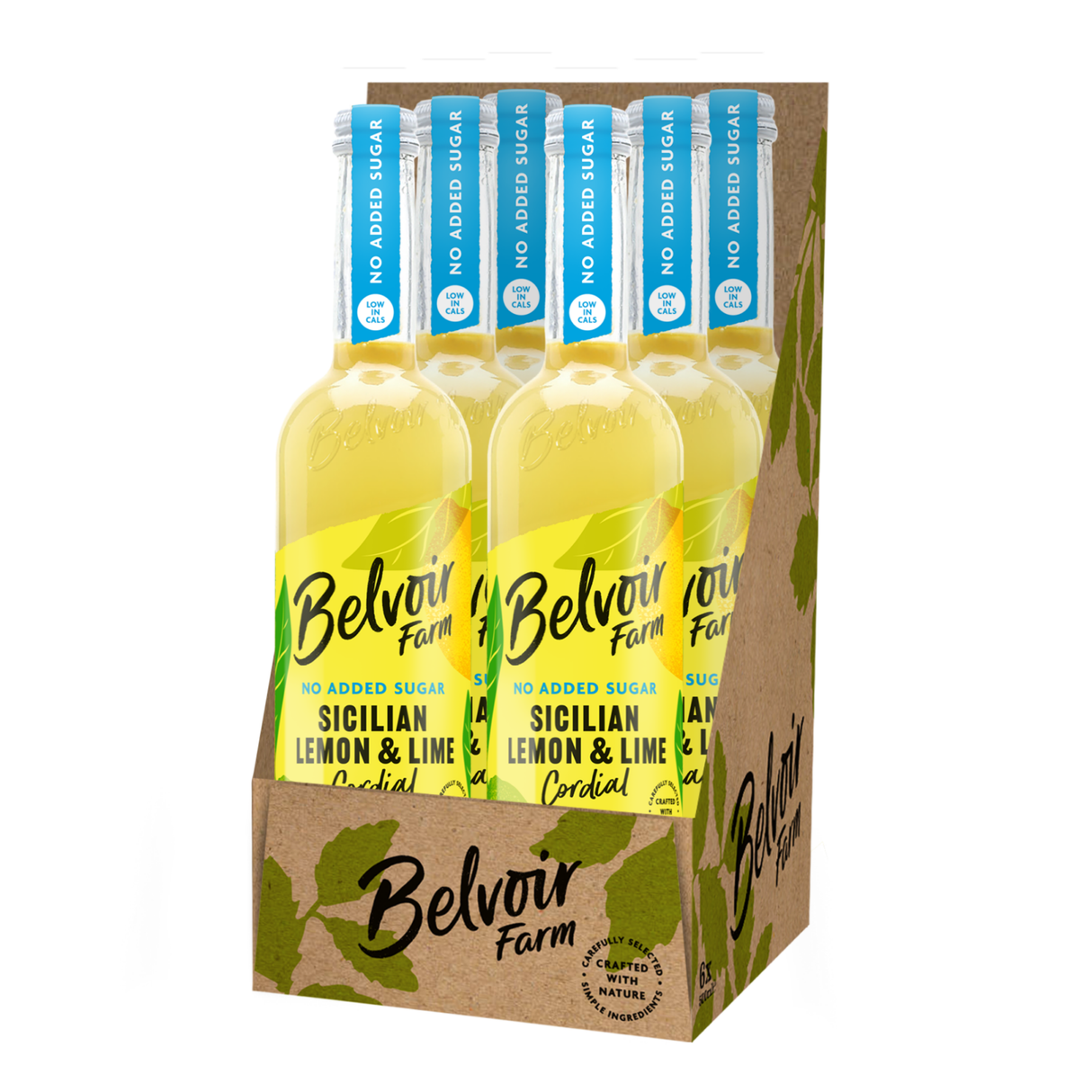 Belvoir ohne Zuckerzusatz, sizilianische Zitrone &amp; Limettensirup (6x 500ml)