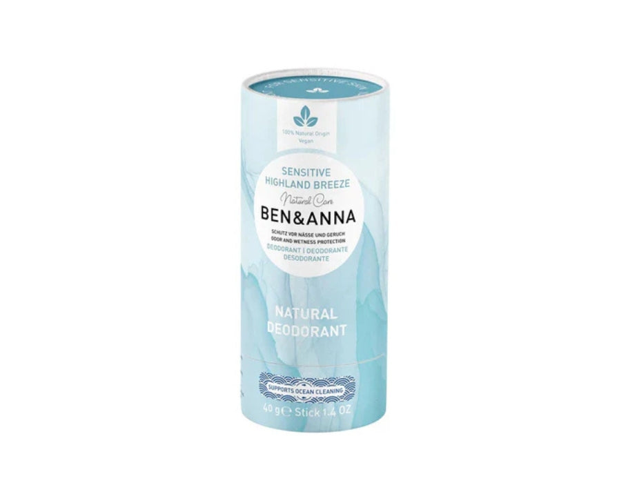 Ben Anna Deodorant in Papiertube – Sensitiv – Hochlandbrise – 40 Gramm