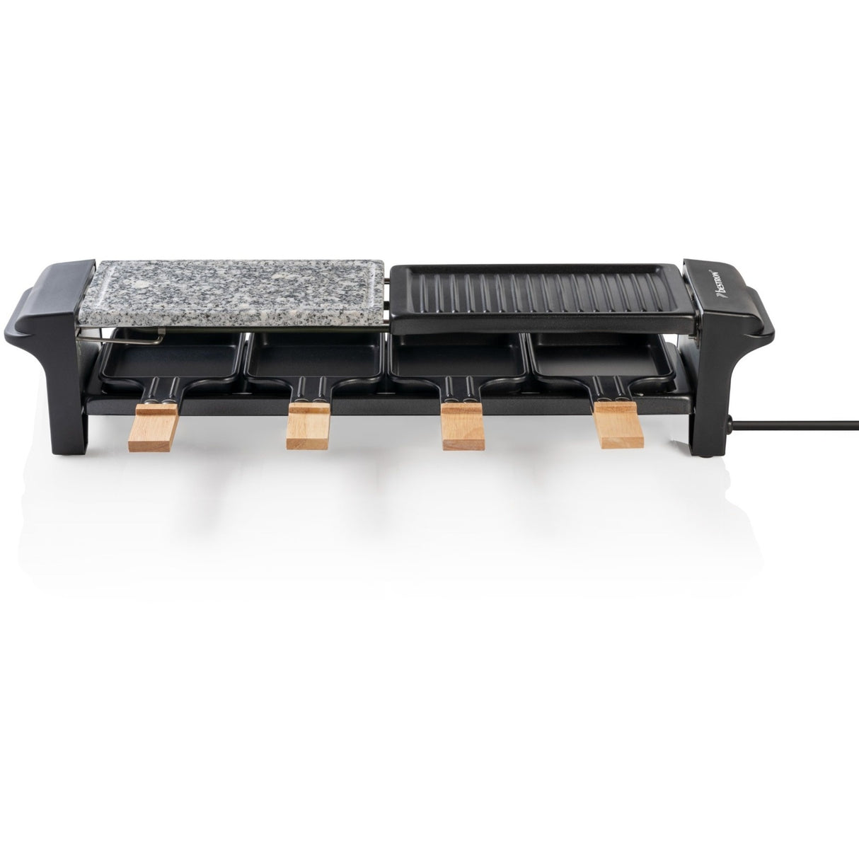Bestron Arg200BW Raclette mit Natural Grillstone und Grillpla