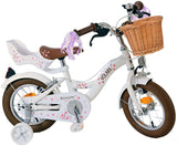 Volare Blossom Children's Bicycle Girls 12 palčnih belih dveh ročnih zavoj