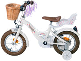 Volare Blossom Children's Bicycle Girls 12 palčnih belih dveh ročnih zavoj