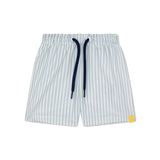Blaue Streifen | Blau-weiße UV-Schwimmboxershorts für Jungen