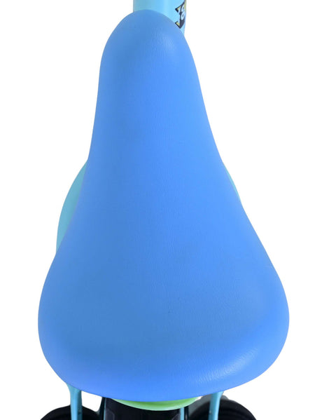 Blaues Laufrad aus Metall