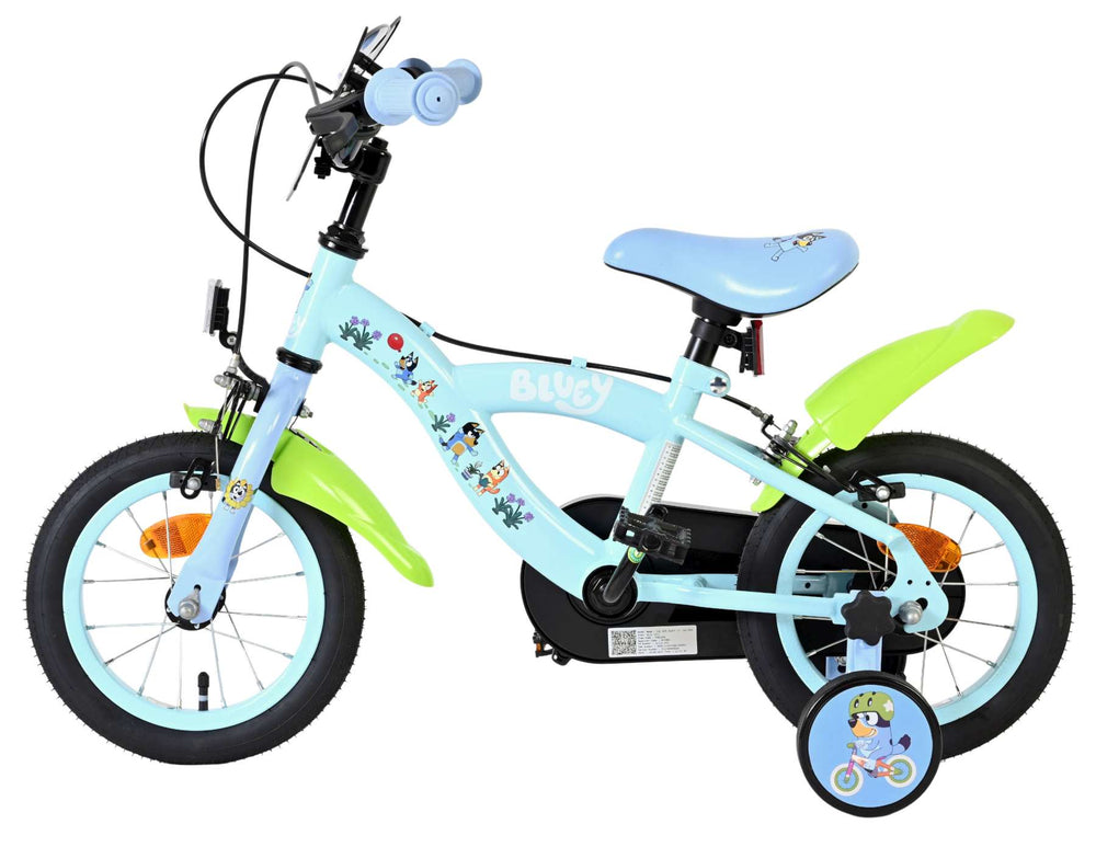 Bluey Kinderfahrrad 12 Zoll - Hellblau - zwei Handbremsen