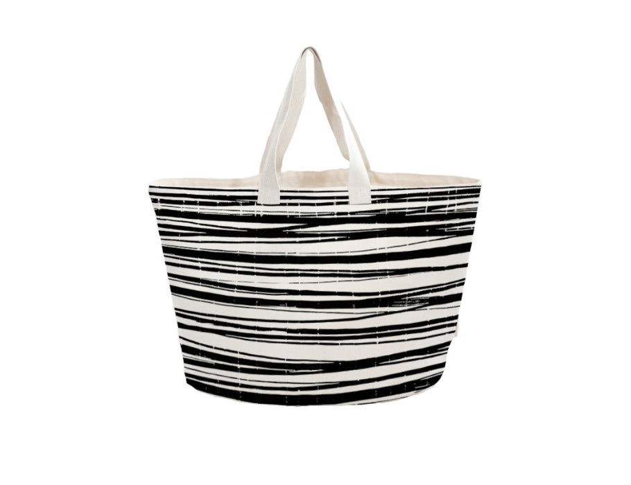 BO Weevil Strandtas Canvas - gestreift
