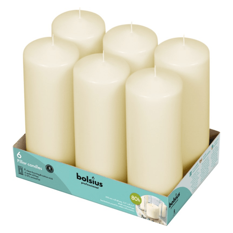 Bolsius professionelle Stompkaars 20 7 Elfenbein (6 Stück)