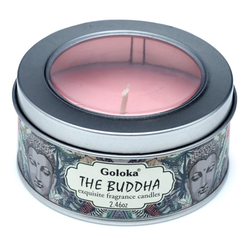 Goloka Buddha Paraffinwachs-Duftkerze in einer Dose