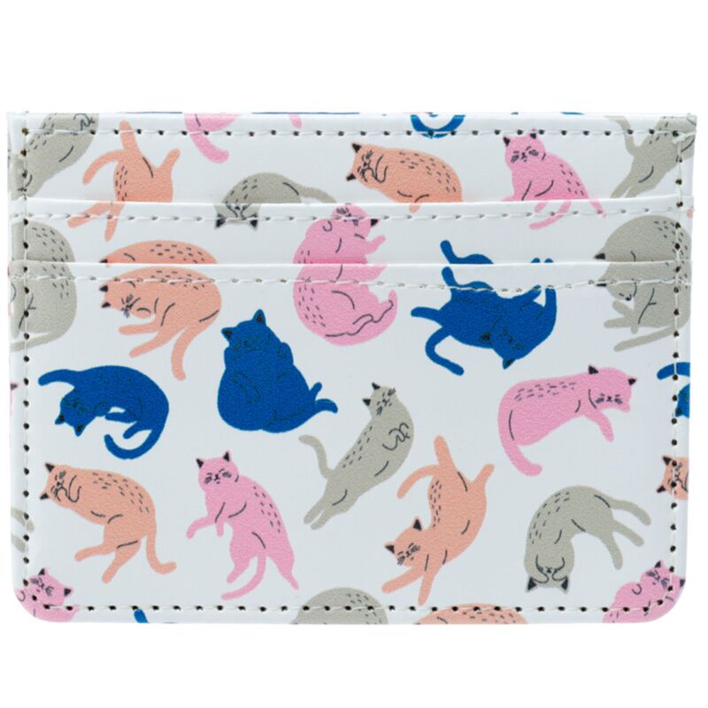 Kartenetui aus Cat's Life-Stoff mit RFID-Schutz und Anti-Skim