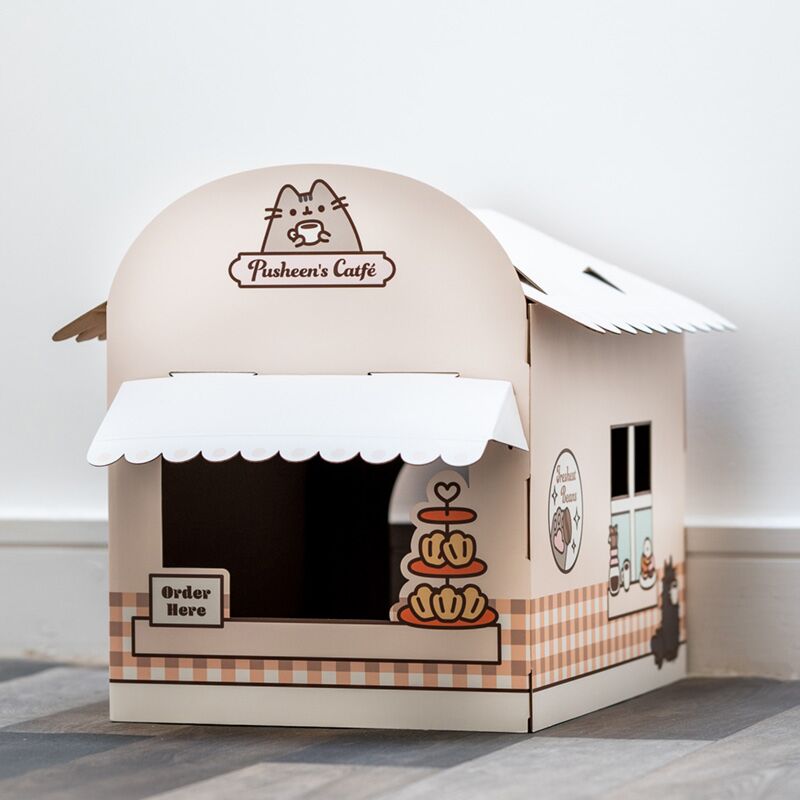 Pusheen Catfé DIY Katzenspielhaus aus 100 % Pappe