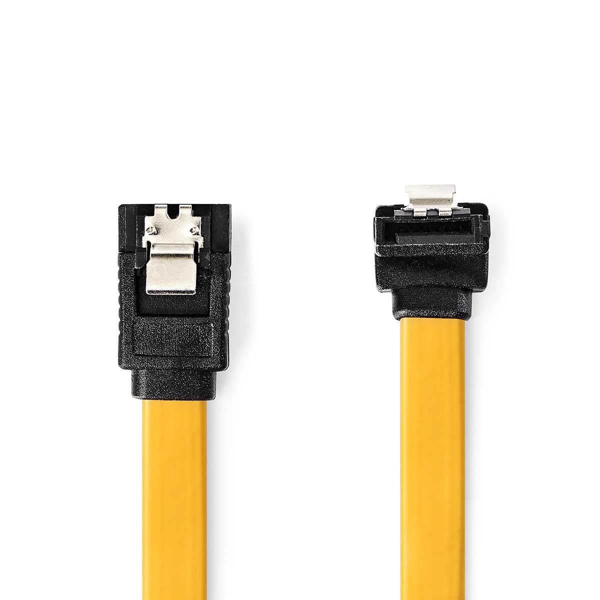 Nedis SATA-Kabel | 6 Gbit/s | SATA 7-Pin-Buchse | SATA 7-Pin-Buchse | vernickelt | 0,50m | flach | PVC | gelb | Box - ccgb73255ye05