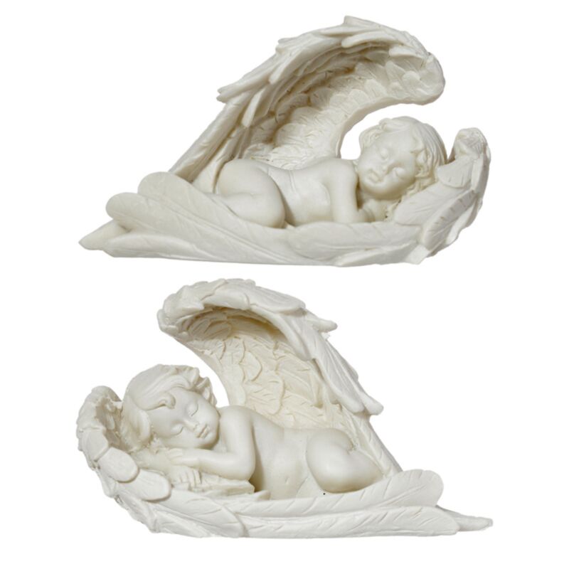 Schlafender Cherub, lange Flügel