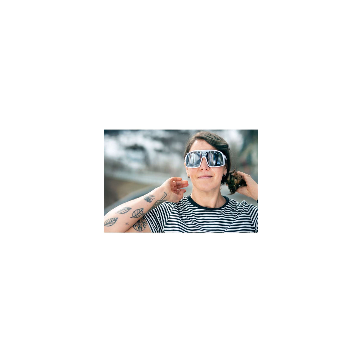 Chpo Brille Erica weiß silber verspiegelt