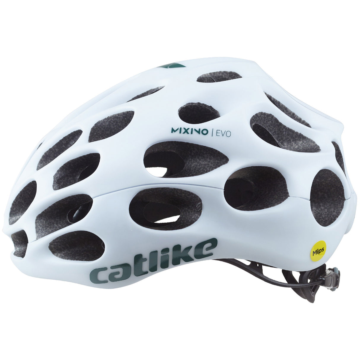 Katzenartiger Rennhelm Mixino Evo Mips Größe L 58-60 cm glänzend weiß