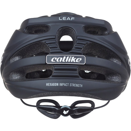 Katzenartiger MTB-Helm, Blattgröße L, 58–60 cm, Carbonschwarz