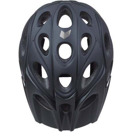 Katzenartiger MTB-Helm, Blattgröße L, 58–60 cm, Carbonschwarz
