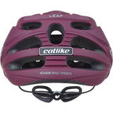 Katzenartiger MTB-Helm, Blattgröße M, 55–57 cm, Burgunderrot