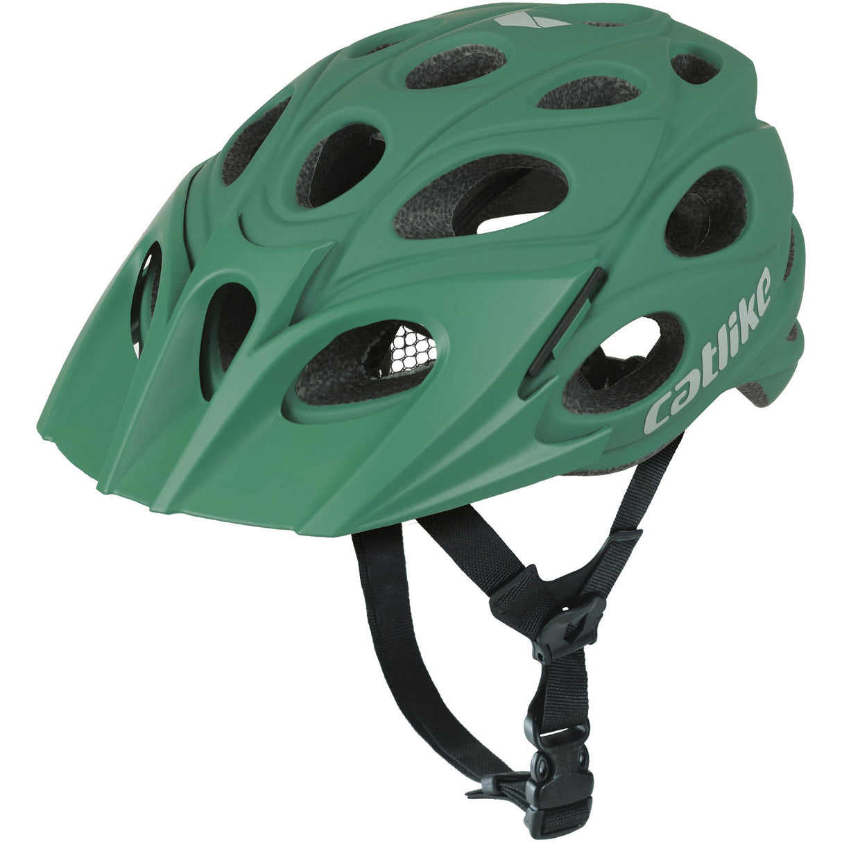 Katzenartiger MTB-Helm, Blattgröße L, 58–60 cm, frostige Fichte