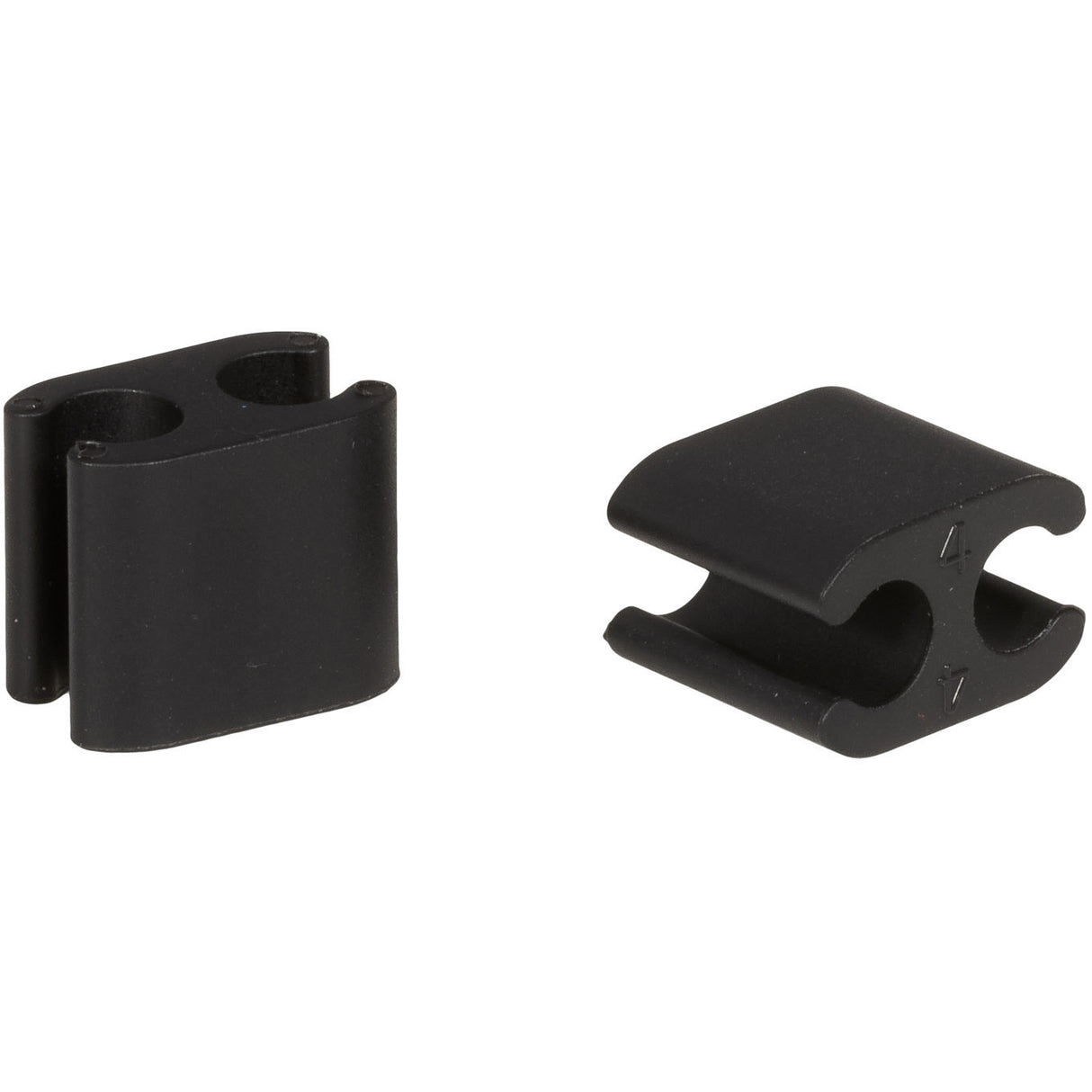 Elvedes Kabelklemmen Duo 5,0 + 4,1 mm schwarz (10 Stück)