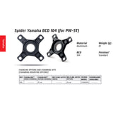 Miranda  Yamaha Spider 4-Arm, BCD104 PW-Motor, Aluminium, schwarz
