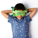 Relaxeazzz Plüsch-Monstarz-Monster, runde Reisekissen-Schlafmaske – grün